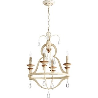 Quorum International Venice Family 4 Light Transitional Chandelier (persian white) - Chandeliers For Bedrooms by Overstock.com