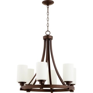 Lancaster 6-light Chandelier (Nickel/Bronze) - Chandeliers For Bedrooms by Overstock.com
