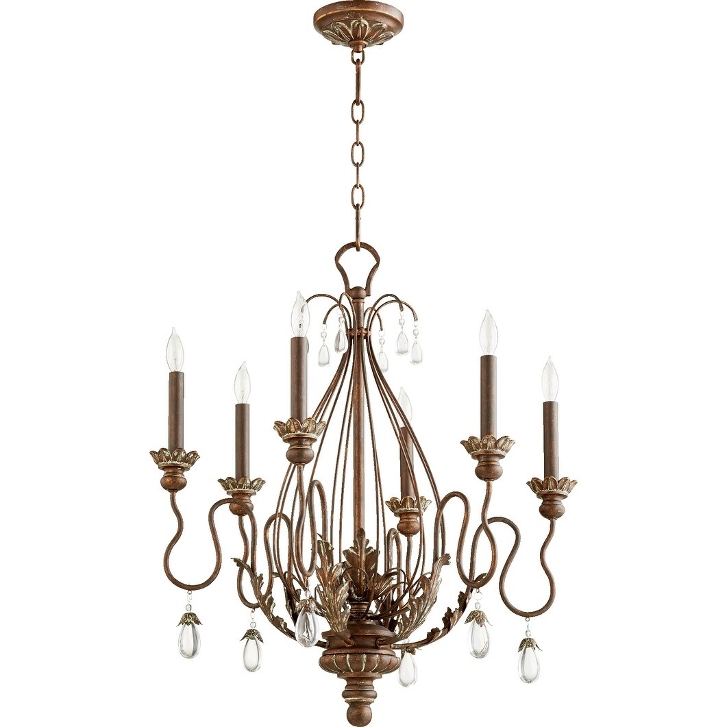 Quorum International Venice Cage Family 6 Light Transitional Chandelier (vintage copper) - Chandeliers For Bedrooms by Overstock.com