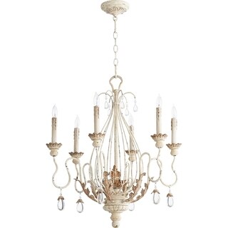 Quorum International Venice Cage Family 6 Light Transitional Chandelier (persian white) - Chandeliers For Bedrooms by Overstock.com