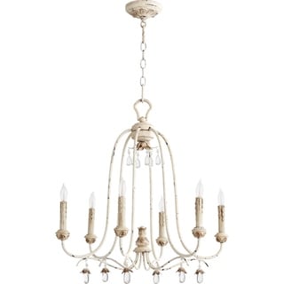 Venice 6-light Chandelier (White) - Chandeliers For Bedrooms by Overstock.com