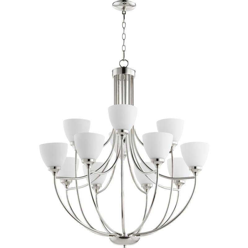 Enclave 12-light Chandelier - Polished/Nickel Finish