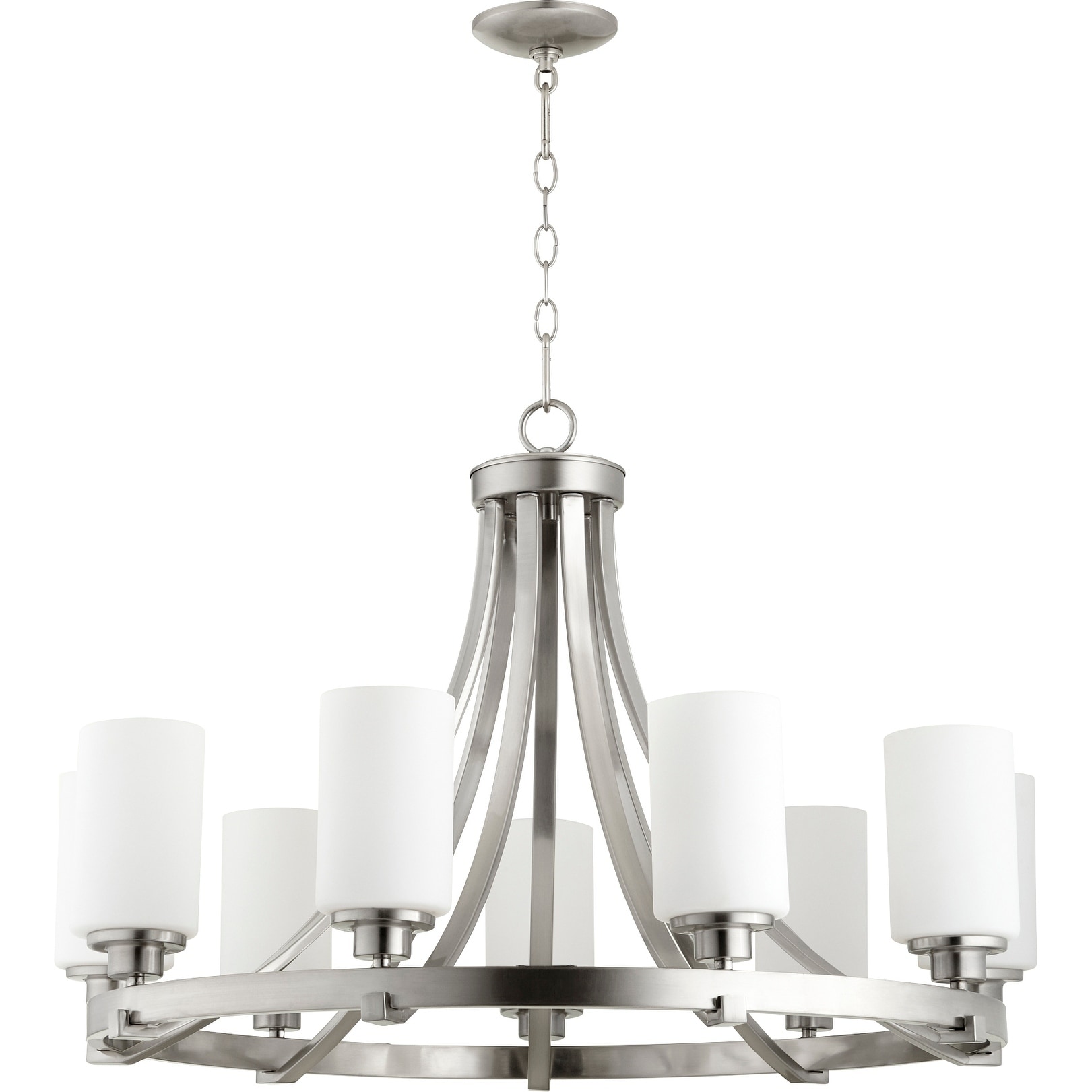 Lancaster 9-light Chandelier (Nickel) - Chandeliers For Bedrooms by Overstock.com