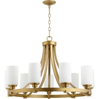 Lancaster 9-light Chandelier (Brass) - Chandeliers For Bedrooms by Overstock.com