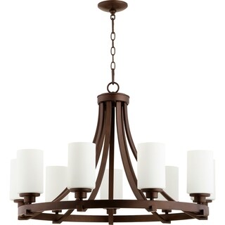 Lancaster 9-light Chandelier (Nickel/Bronze) - Chandeliers For Bedrooms by Overstock.com