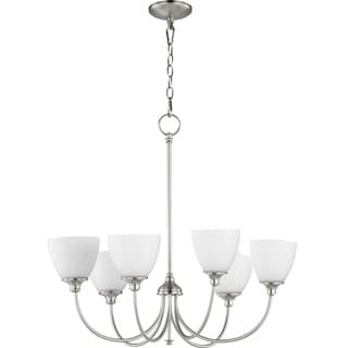 Quorum International Celeste Family 6 Light Chandelier (Satin Nickel) - Chandeliers For Bedrooms by Overstock.com