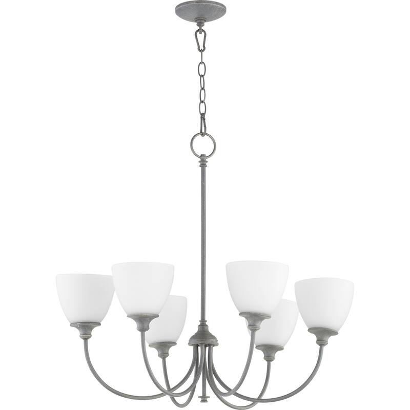 Quorum International Celeste Family 6 Light Chandelier - zinc