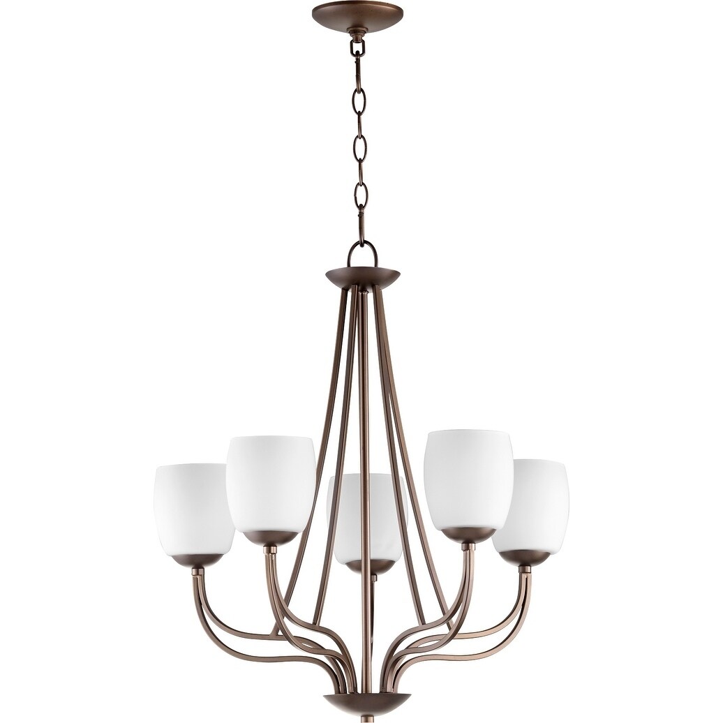 Quorum International Willingham Family 5 Light Transitional Chandelier (Bronze Finish/Oil Rubbed) - Chandeliers For Bedrooms by Overstock.com