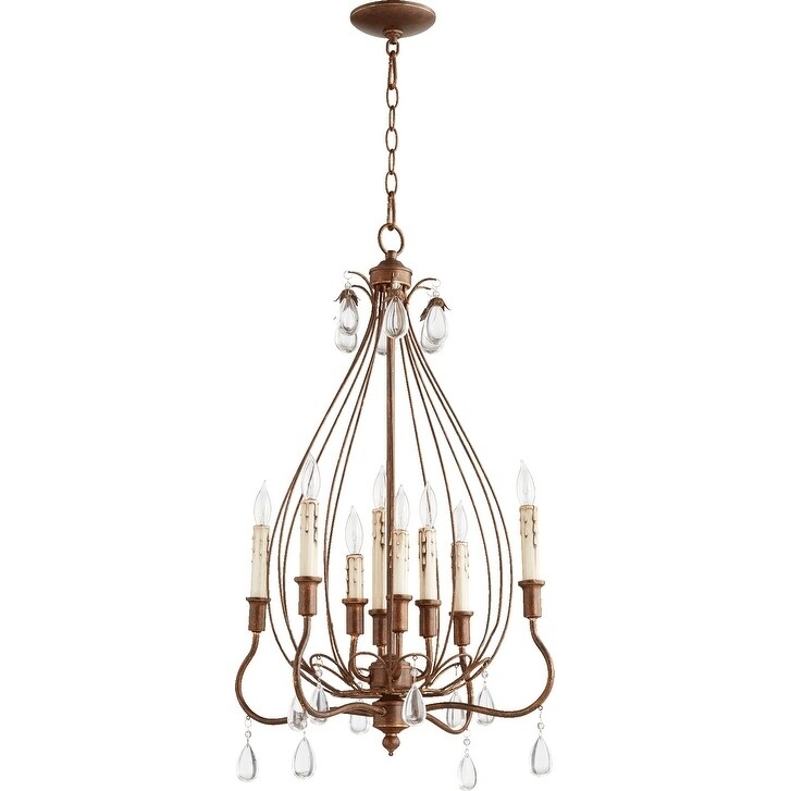 Quorum International Venice Cage Family 8 Light Transitional Chandelier (vintage copper) - Chandeliers For Bedrooms by Overstock.com