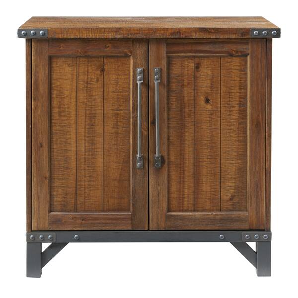 Carbon Loft Armisen Amber Wood And Graphite Metal 2 Door Accent Cabinet On Sale Overstock 19384087