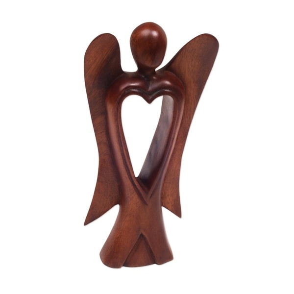 Wood Figurine, Heart Of An Angel