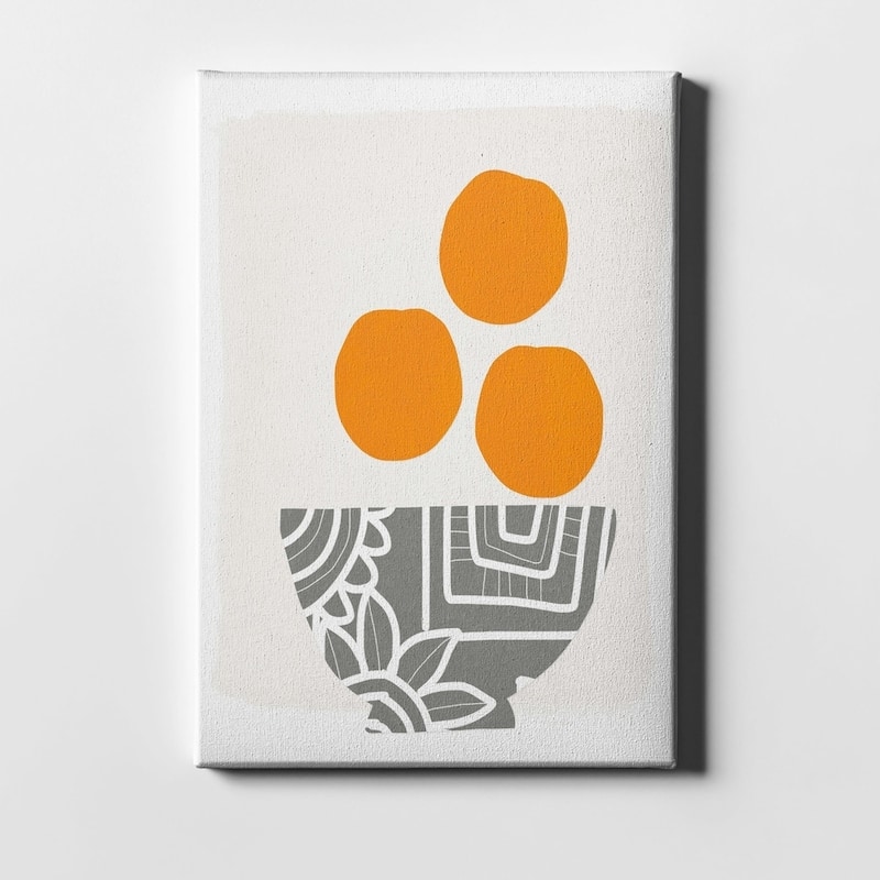 Epic Graffiti "Bowl of Oranges" by Linda Woods, Giclee Canvas Wall Art