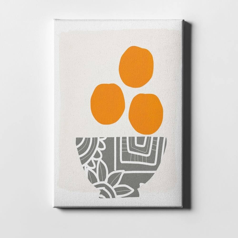 Epic Graffiti "Bowl of Oranges" by Linda Woods, Giclee Canvas Wall Art