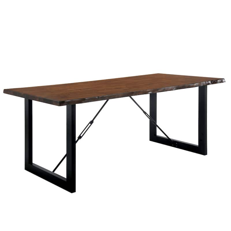 Mass Rustic Walnut Solid Wood 7-Piece Dining Set by Furniture of America