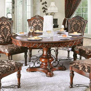 table round dining furniture traditional brown cherry america overstock inch elegant lighting nald