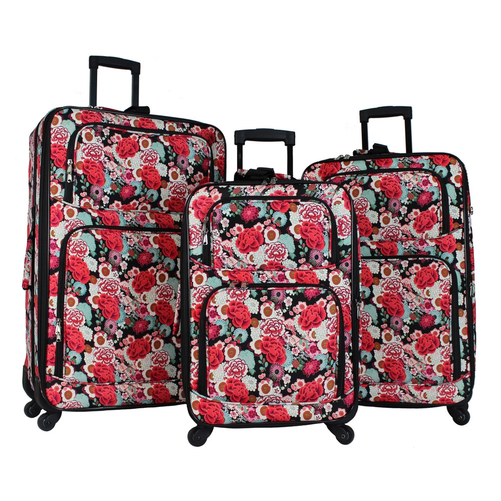 floral print luggage sets