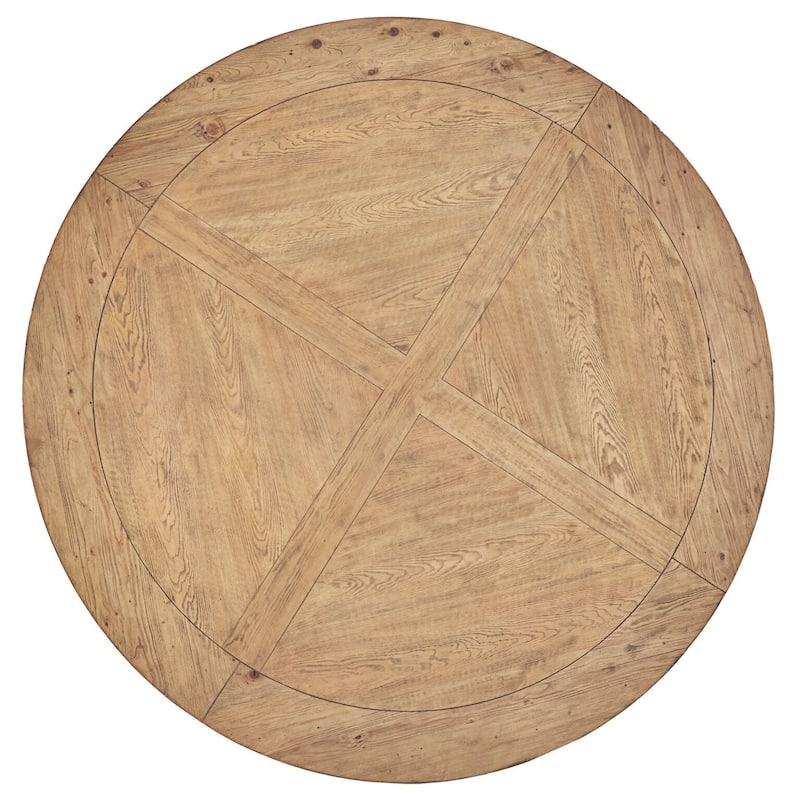 Sabera Shabby Chic Round X-Base 7-piece Dining Set - French Ladder Back by iNSPIRE Q Classic