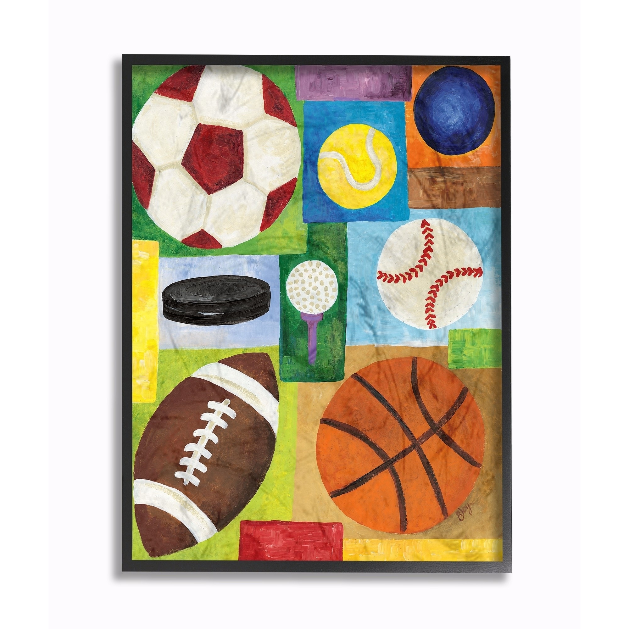 sports collage painting