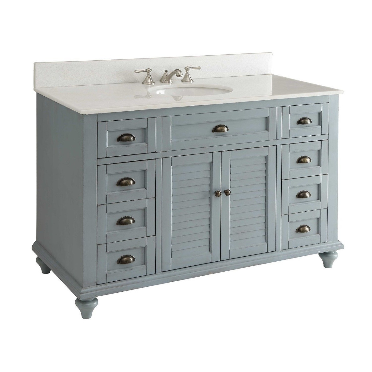 49 Glennville Bathroom Sink Vanity W Matching Bs Blue Overstock 19386432