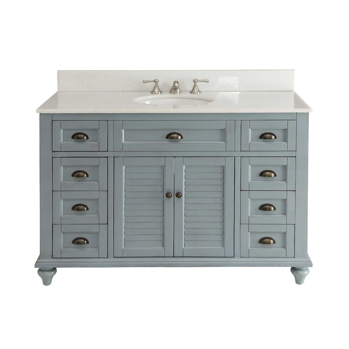 49 Glennville Bathroom Sink Vanity W Matching Bs Blue Overstock 19386432