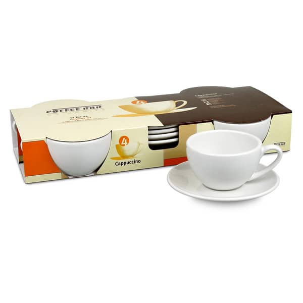 Konitz Two Giftboxed Sets of 4 Coffee Bar Cappuccino Cups and Saucers - Bed  Bath & Beyond - 19387102