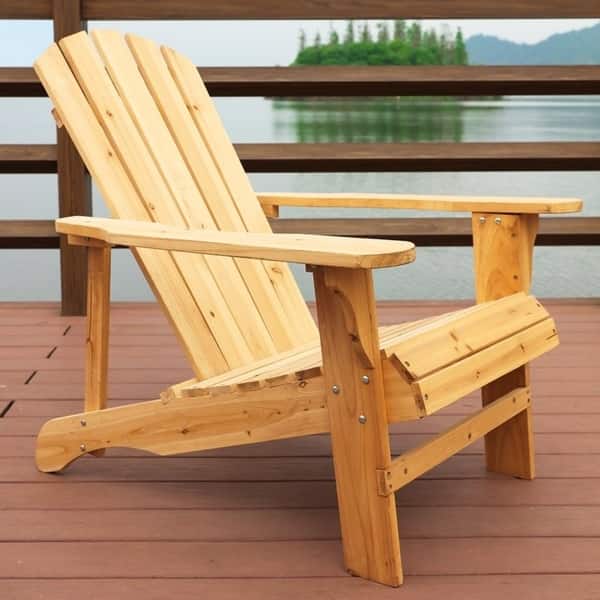 Shop Patio Festival Wood Adirondack Chair On Sale Free