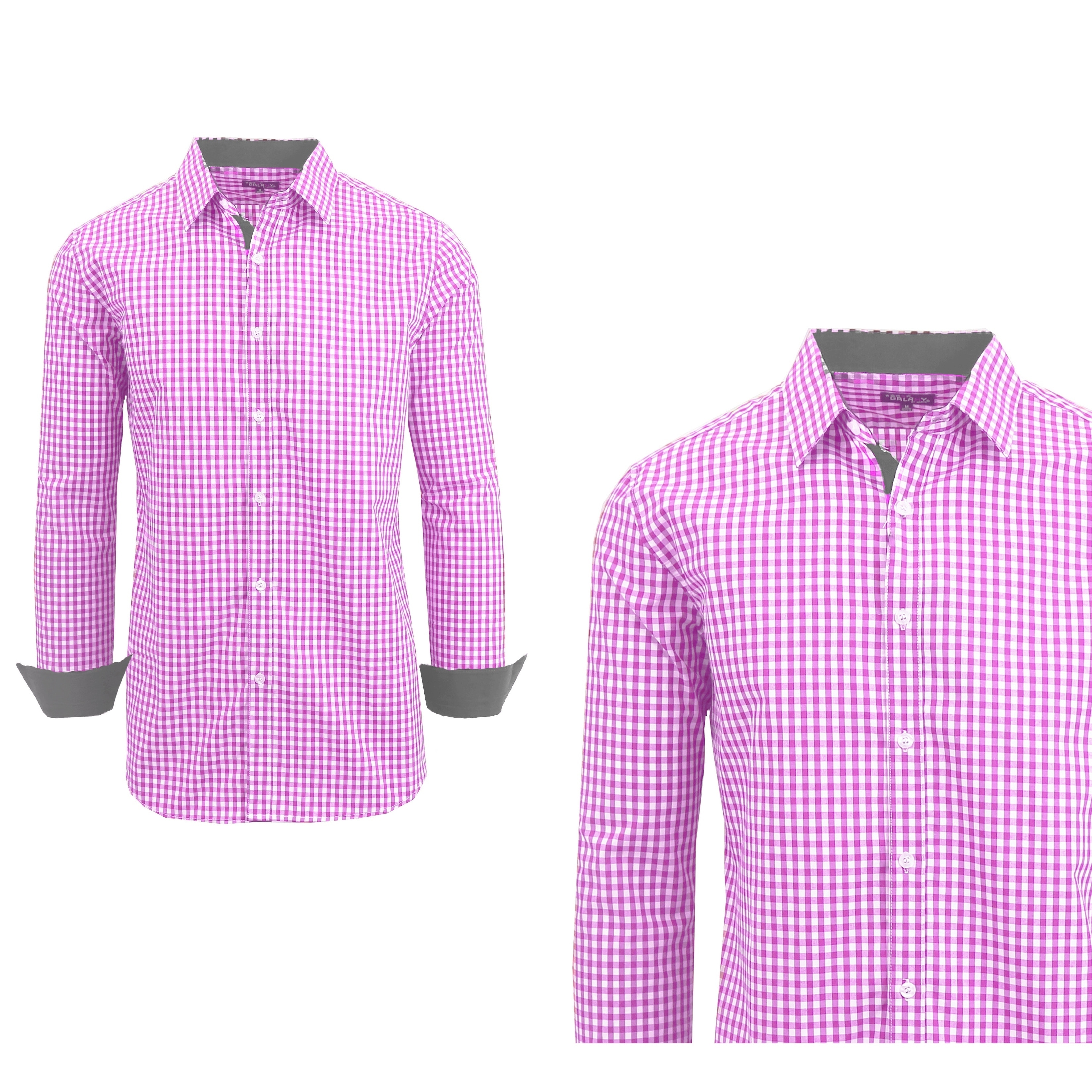 pink button up shirt mens