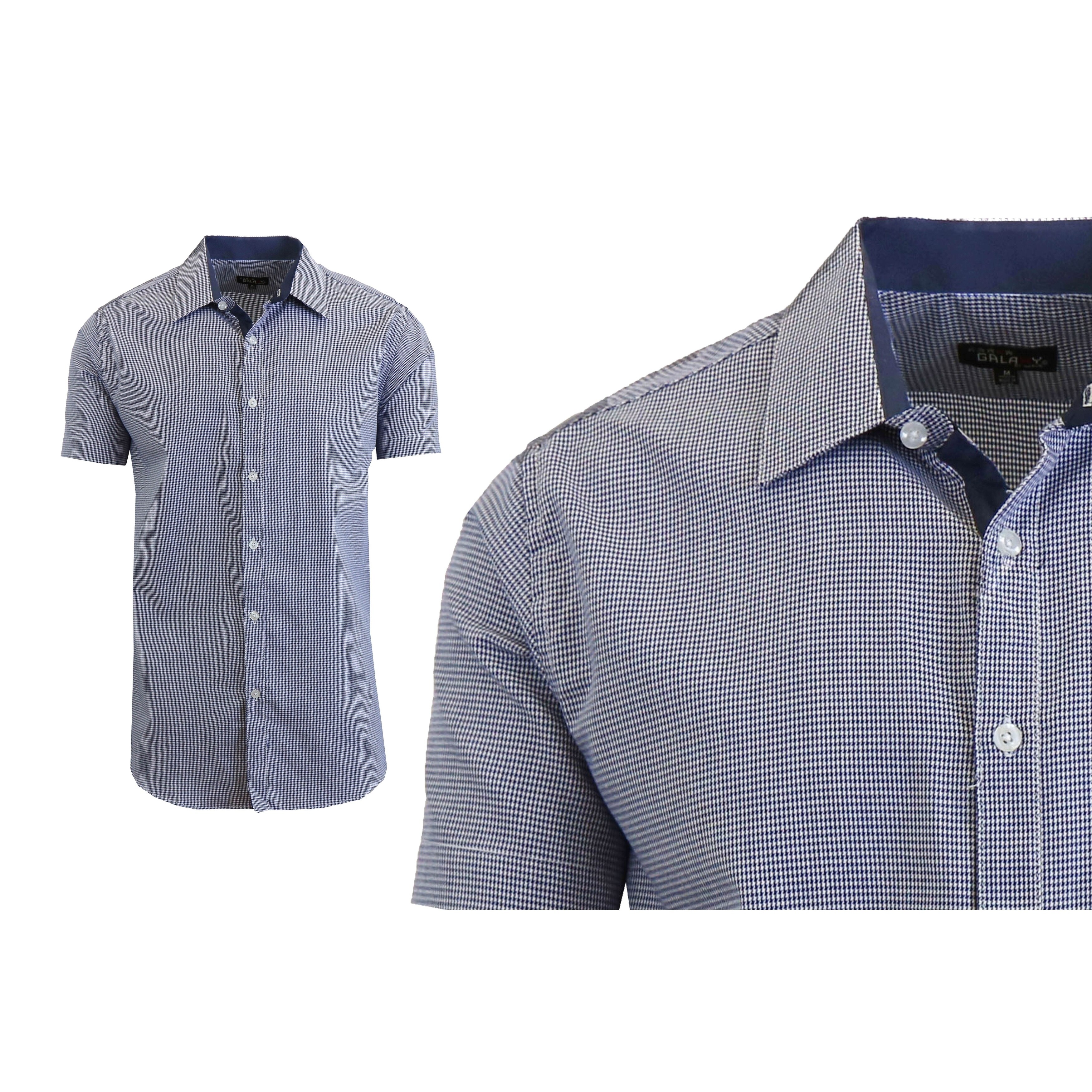 men's button down short sleeve dress shirts