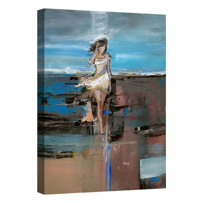 Epic Graffiti "Windy Beach" by Oscar Alvarez Pardo, Giclee Canvas Wall Art