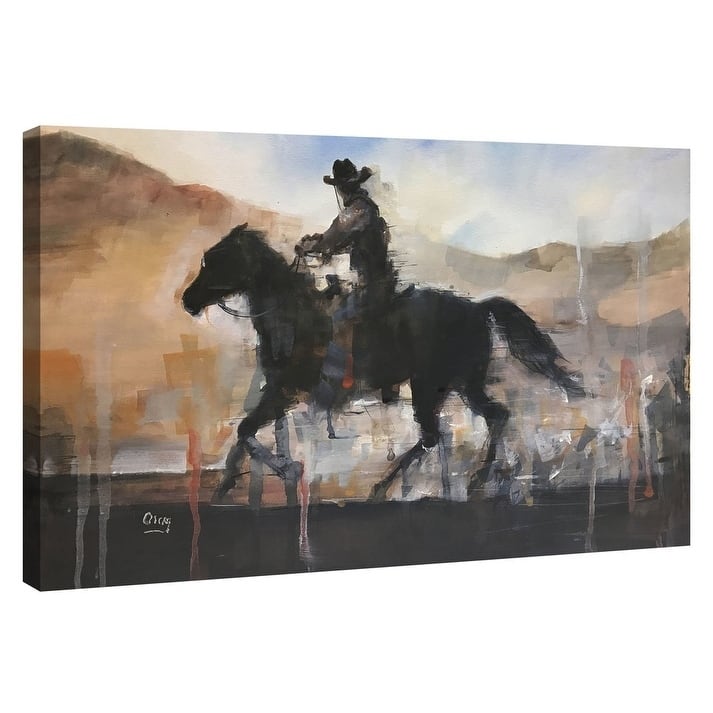 Epic Graffiti "The Chase" by Oscar Alvarez Pardo, Giclee Canvas Wall Art