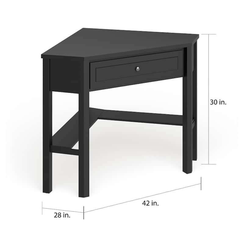 Porch & Den Lincoln Solid Wood/MDF Corner Computer Desk