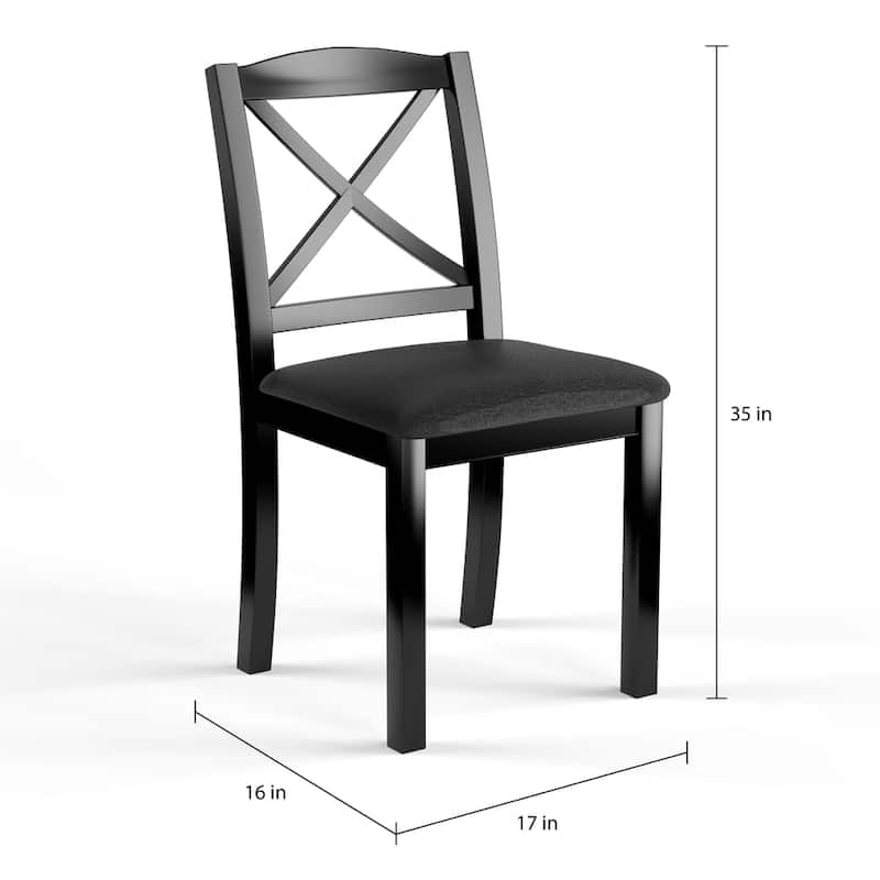 Porch & Den Wisconsin Black 5-piece Crossback Dining Set