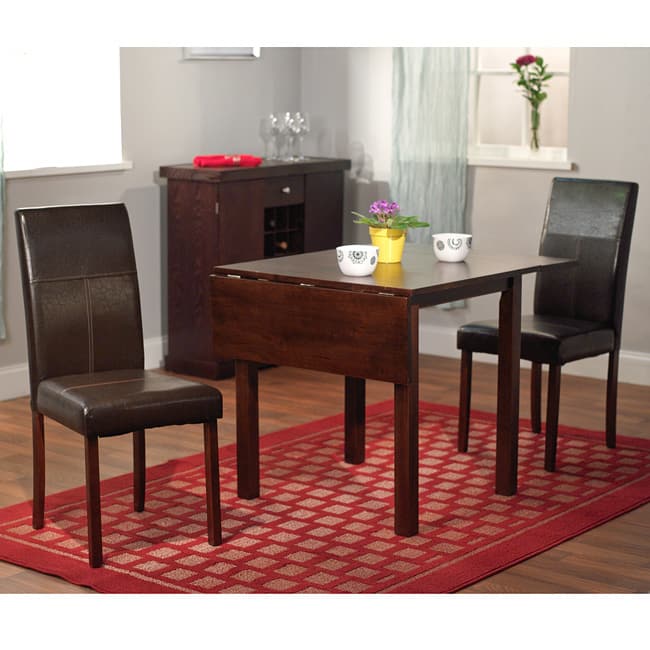 Porch & Den Scott Drop Leaf 3-piece Dining Set - Black