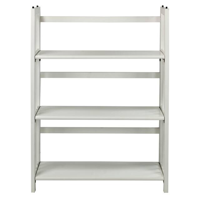 Porch & Den Edgemont Folding Stackable 27.5-inch Bookcase - White