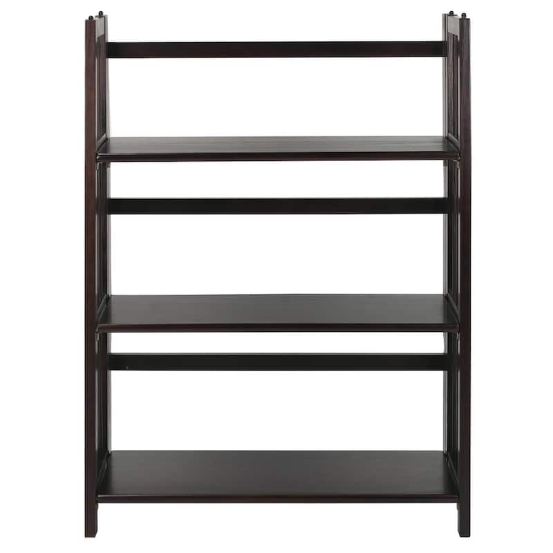Porch & Den Edgemont 100% Solid Wood Folding Stackable 27.5-inch Bookcase