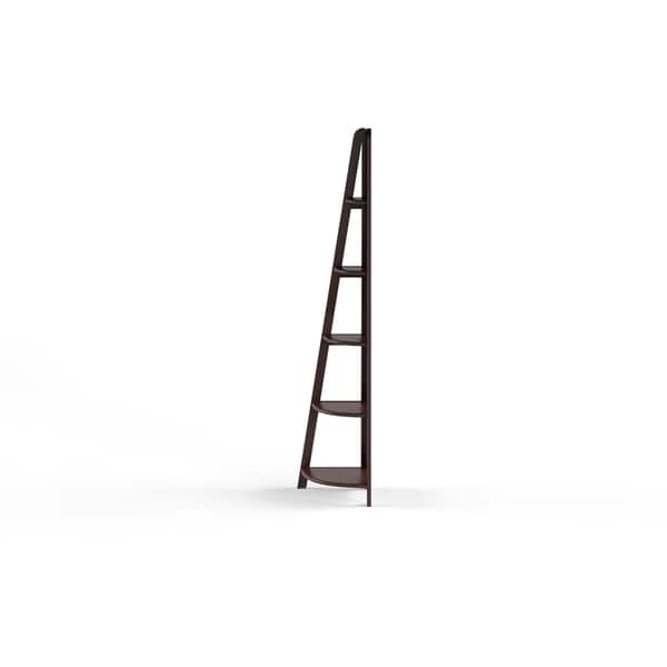 Shop Copper Grove Dagana Espresso Corner Ladder Bookcase With 5