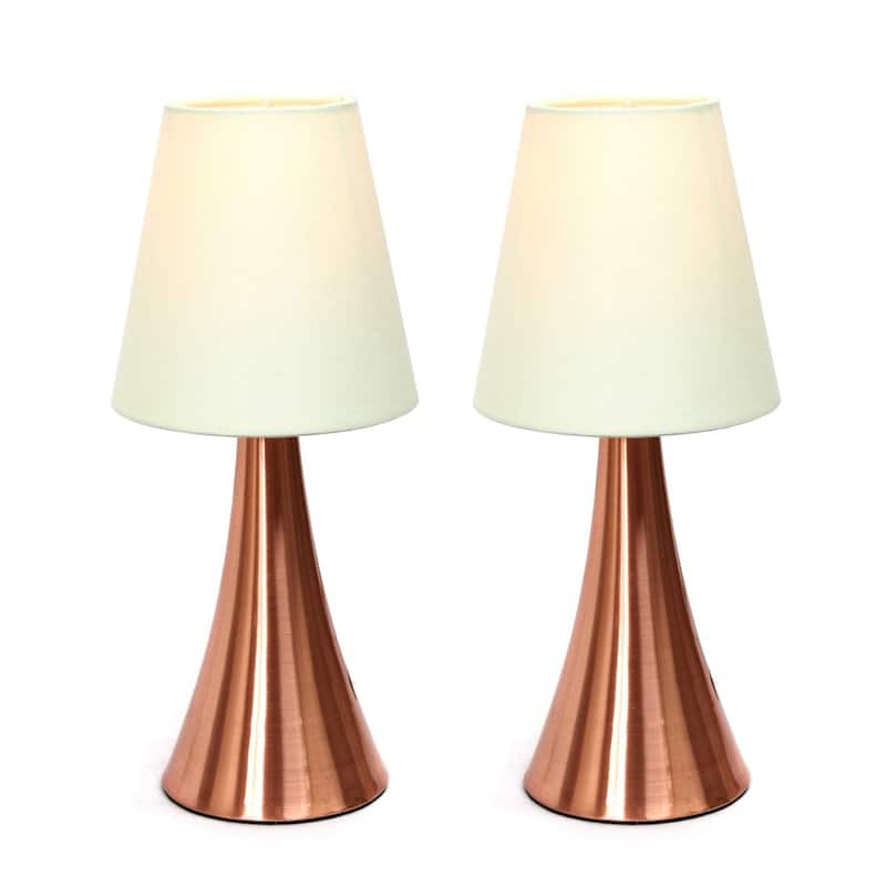 Strick & Bolton Lanteri Mini Touch Table Lamp Set with Fabric Shades (Set of 2)