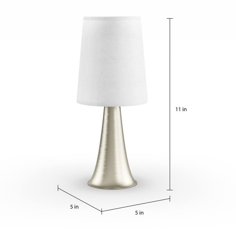 Strick & Bolton Lanteri Mini Touch Table Lamp Set with Fabric Shades (Set of 2)