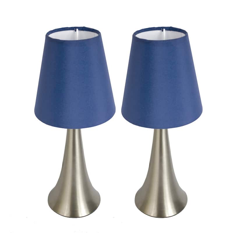 Strick & Bolton Lanteri Mini Touch Table Lamp Set with Fabric Shades (Set of 2)