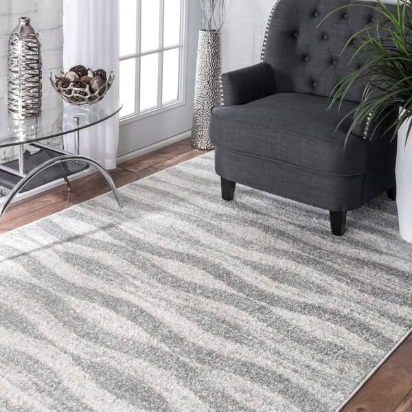 nuLOOM Contemporary Waves Grey Area Rug On Sale Overstock 19390029