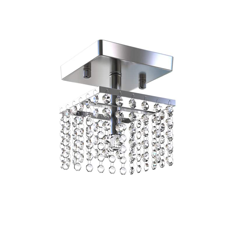 Silver Orchid Joyce Chrome 1-light Crystal Chandelier