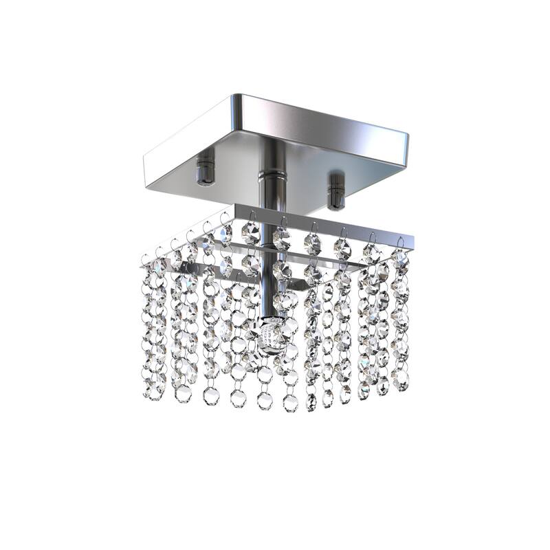 Silver Orchid Joyce Chrome 1-light Crystal Chandelier
