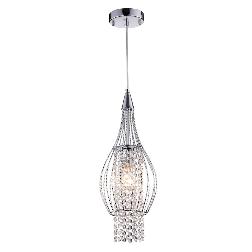 Warehouse of Tiffany Mason 7.5-inch Chrome-finish 1-light Crystal Chandelier