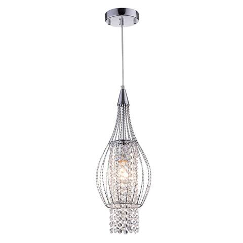 Silver Orchid Mason 7.5-inch Chrome-finish 1-light Crystal Chandelier