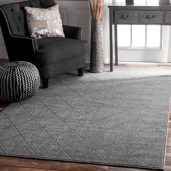 Porch & Den Williamsburg Havemeyer Handmade Trellis Grey Rug - 4' x 6'