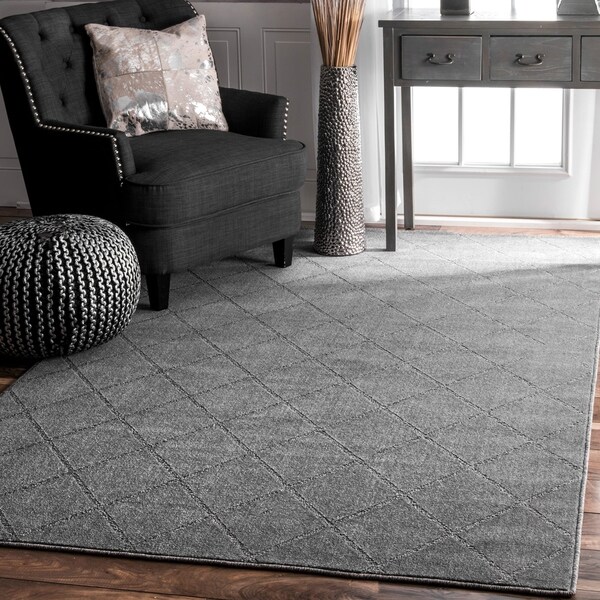 Porch & Den Havemeyer Handmade Trellis Grey Rug - 8' x 10'