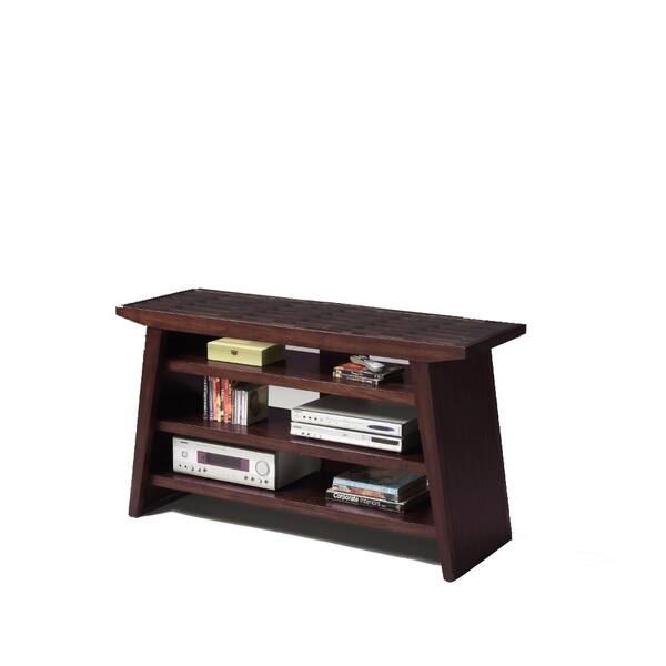 Wooden Entertainment TV Stand, Espresso Finish Overstock 19391063