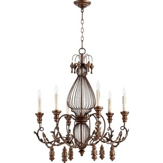 Quorum International Salento Family Cage Chandelier (vintage copper) - Chandeliers For Bedrooms by Overstock.com
