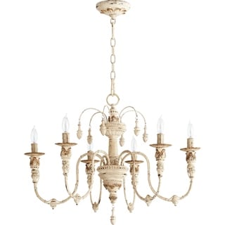 Salento 6-light Chandelier (White) - Chandeliers For Bedrooms by Overstock.com