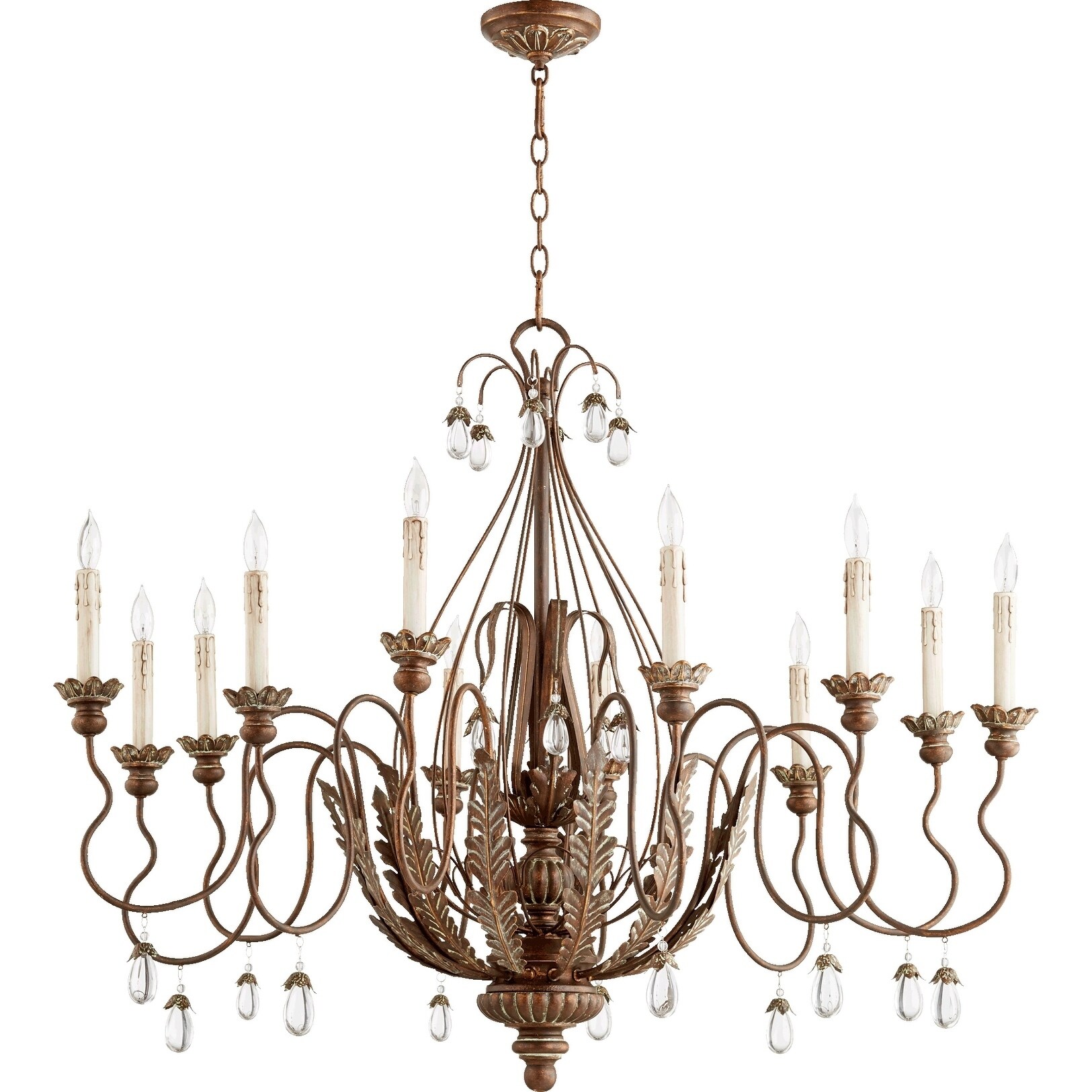 Quorum International Venice Cage Family 12 Light Transitional Chandelier (vintage copper) - Chandeliers For Bedrooms by Overstock.com